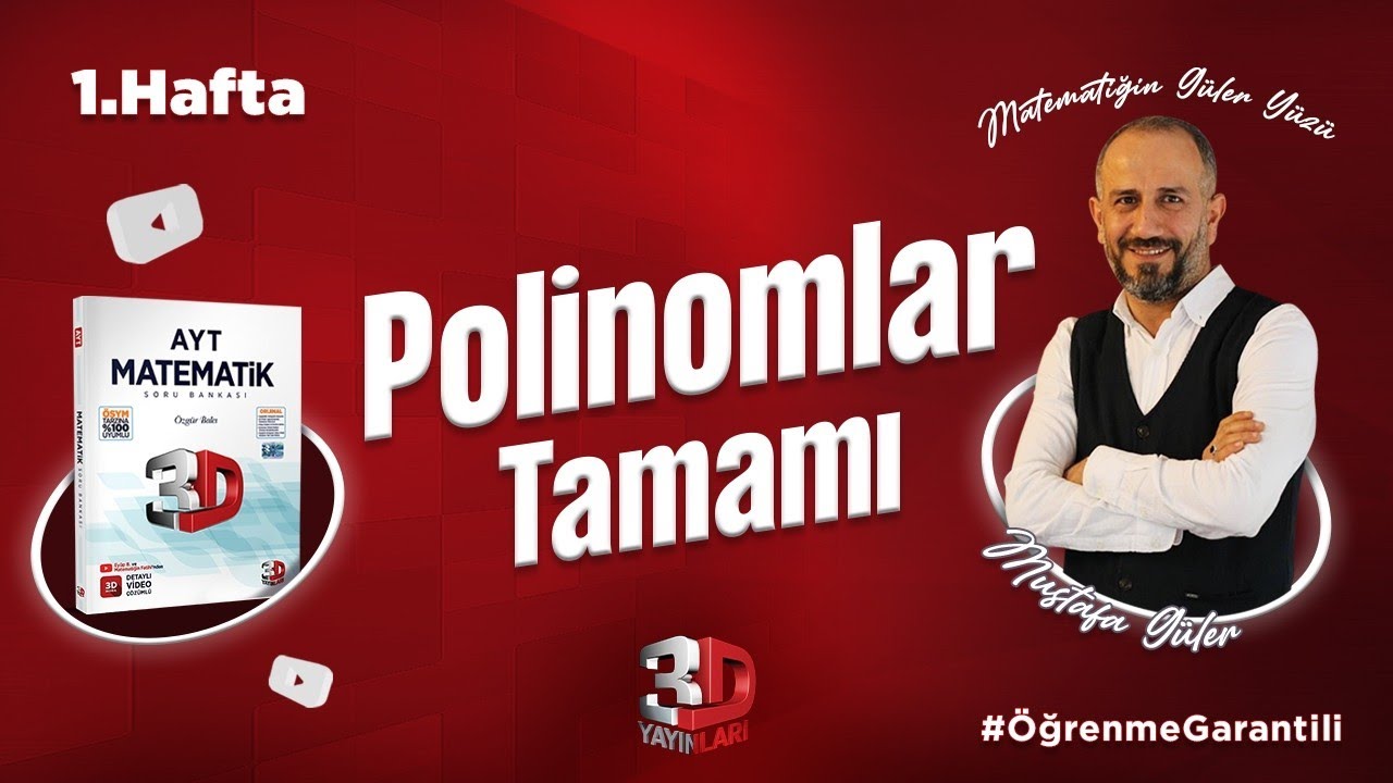 Polinomlar Konu Anlatım | Tek Video | 3D Kamp 1.Hafta | PDF #öğrenmegarantili