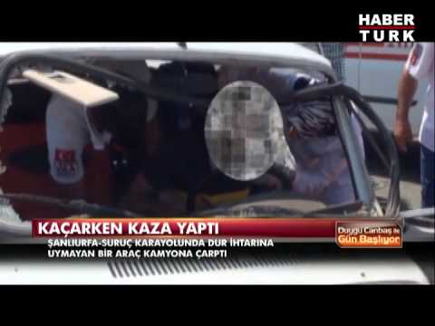 Polisten kaçarken kaza yaptı