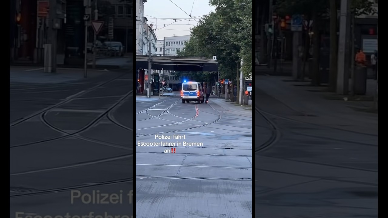 Polizei fährt Roller an. #shorts #polizei #police