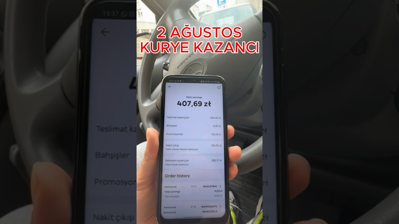 Polonya Kurye Kazançları 2 Ağustos 2024 #polonya #çalışmavizesi #avrupa #uber #polonyavizesi #glovo
