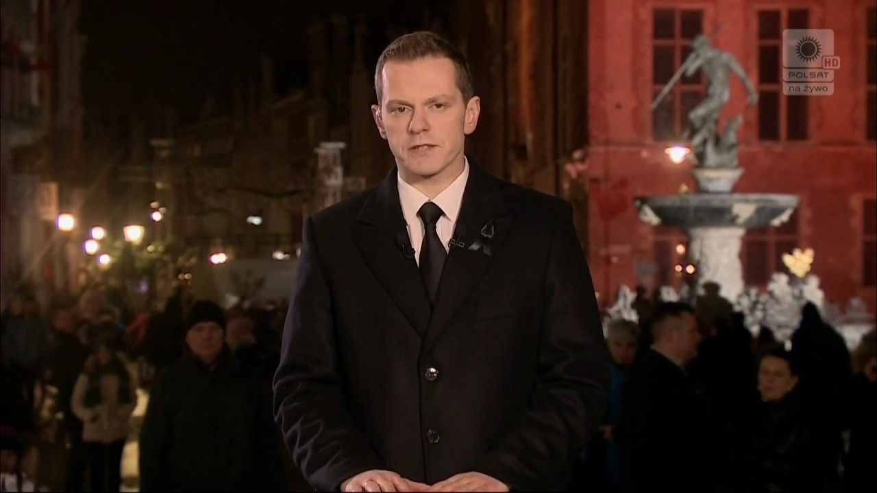Polsat - Animacja logotypu żałobnego i początek Wydarzeń (19.01.2019r.)
