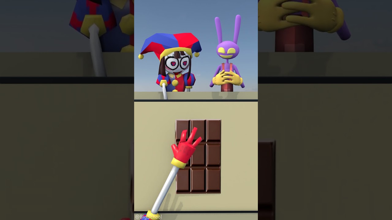 Pomi Vs Jax - Chocolate Cutting Tips [The Amazing Digital Circus]