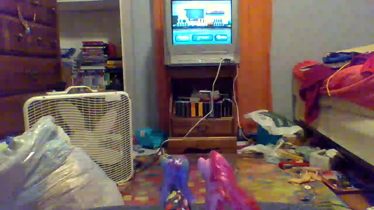 Ponies watch and play Calling All Engines DVD Game!!