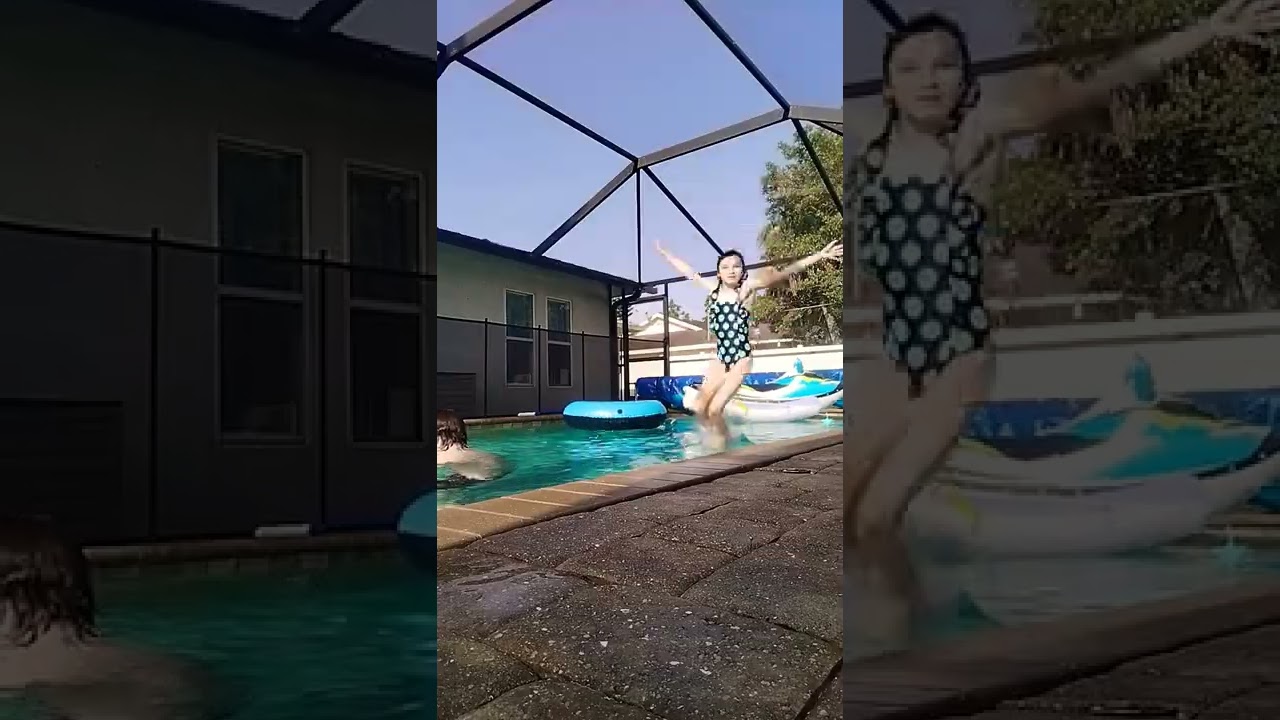Pool + Shower routine 🚿🌊🌺🌴☀️