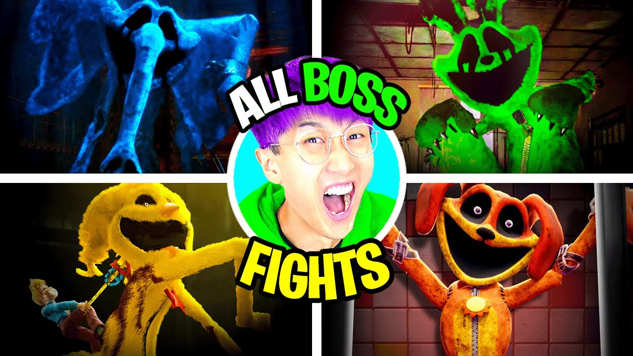 POPPY PLAYTIME CHAPTER 4 - ALL BOSSES VERSUSES!? (PROTOTYPE vs DOGDAY vs CRAFTYCORN vs HOPPY!)