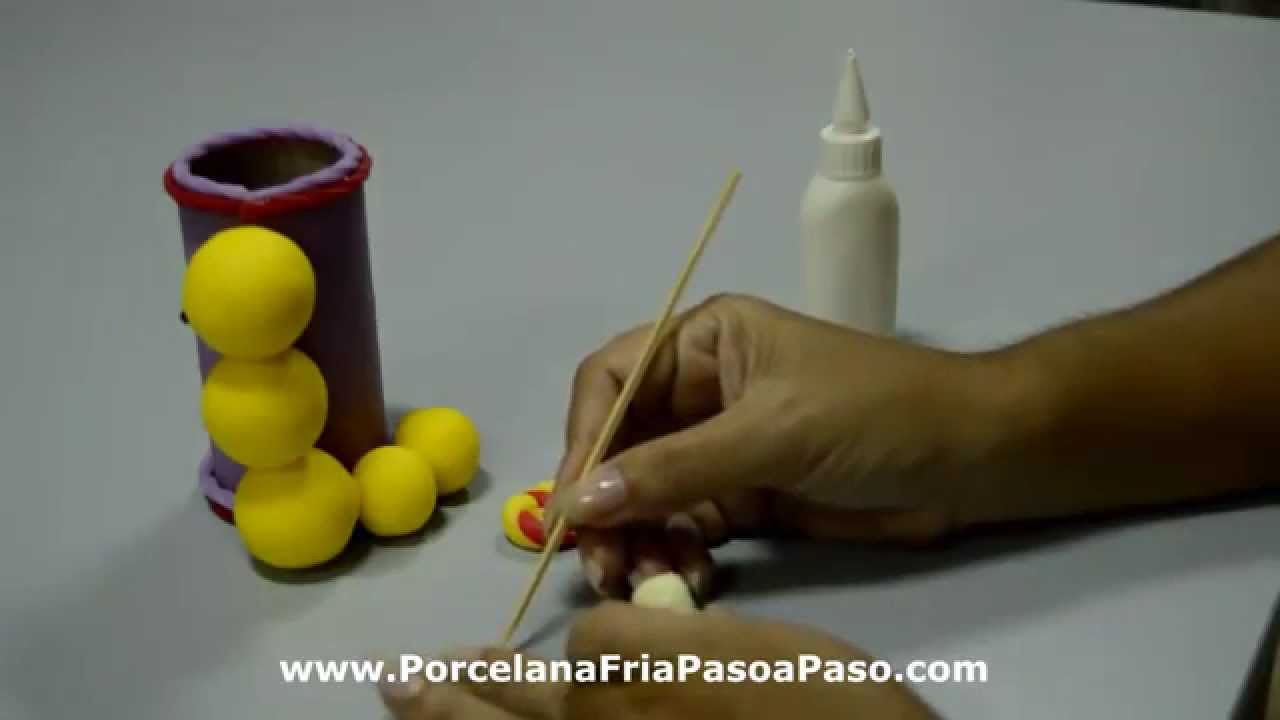 Porcelana Fria: Gusanito Portalápices (2/2) en Porcelana Fria