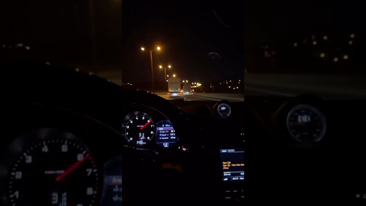 PORSCHE GECE ARABA SNAPLERİ YÜKSEK HIZ MAKAS ATMA STORY 2 PABLO PABLO (yukardan bi ses yükseldi 😈)