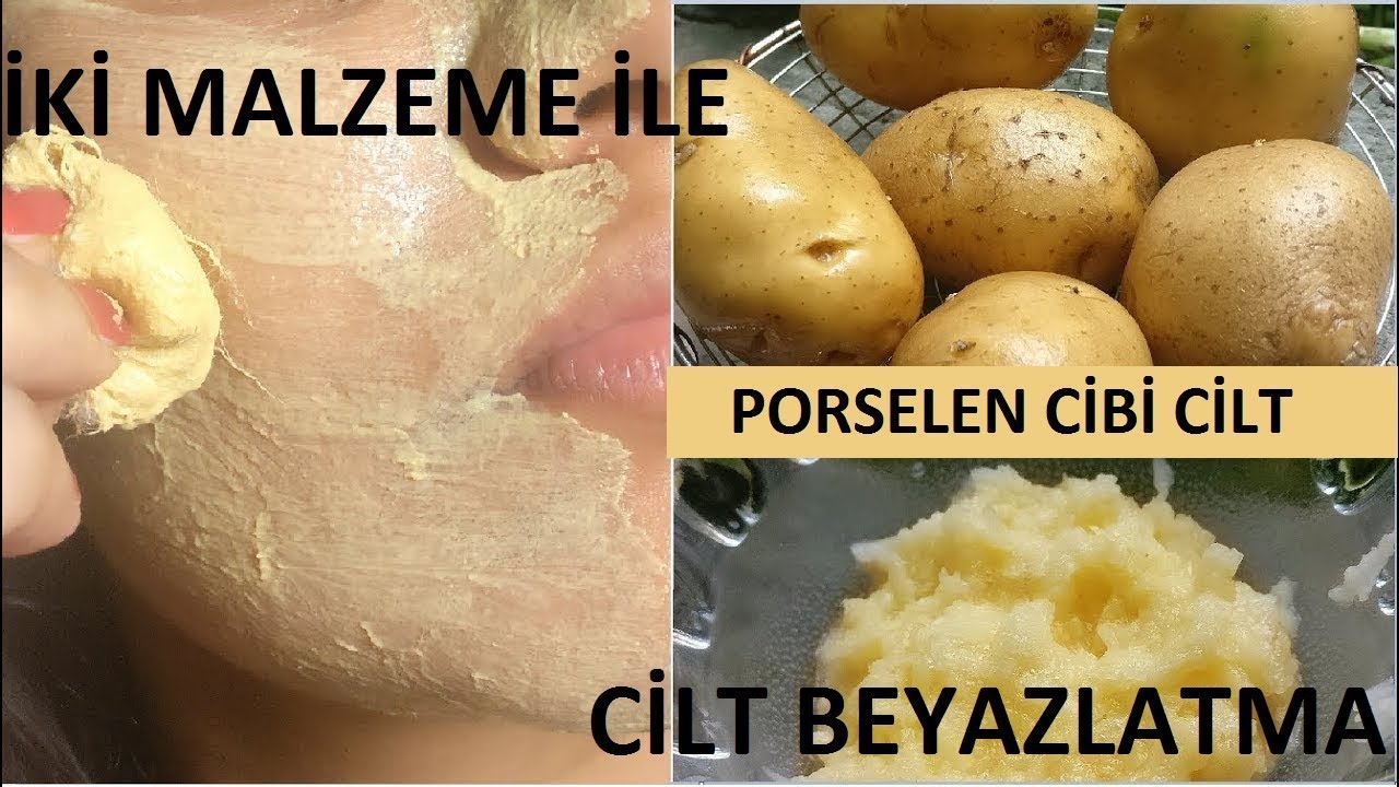 PORSELEN GİBİ BİR CİLT İÇİN  PATATES MASKESİ CİLT BEYAZLATICI LEKE GİDERİCİ Güzellik Bakım
