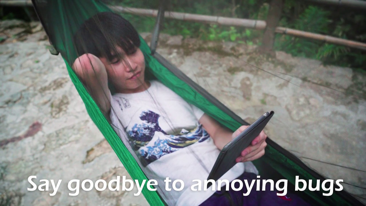 Portable Outdoor Camping Hanging Hammock Sleeping Swing Bed Mosquito Net