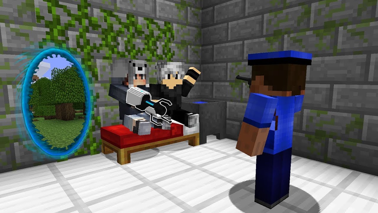 PORTAL SİLAHIYLA LAZERLİ HAPİSHANE KAÇIYORUM! 😱 - Minecraft