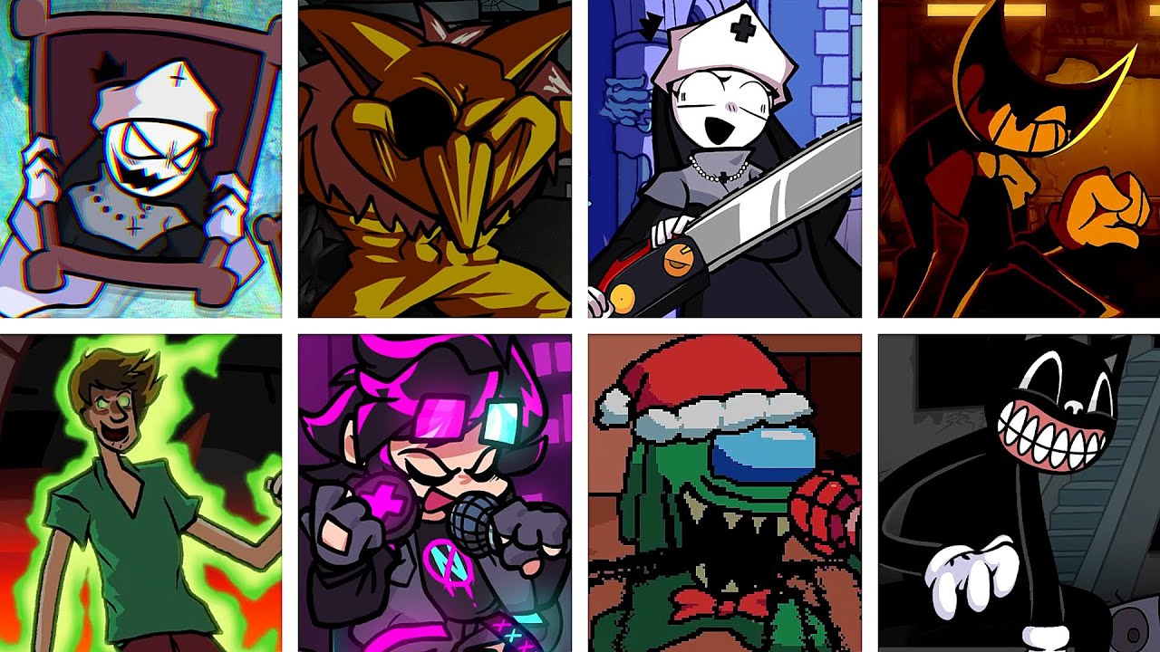 Portrait but Every Turn a Different Character Sings 🎶 (FNF Portrait but Everyone Sings It)