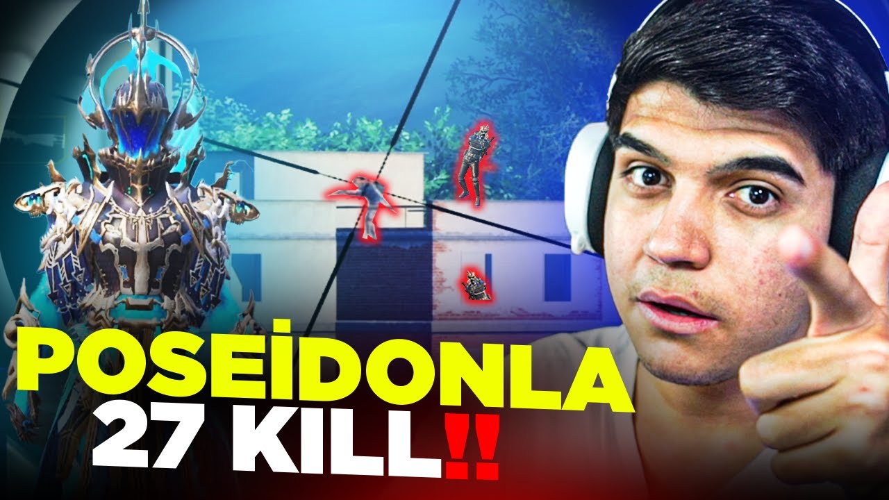 POSEİDON ZIRH-X İLE İLK MAÇ 27 KİLL ALDIM!! | PUBG MOBİLE POSEİDON GAMEPLAY