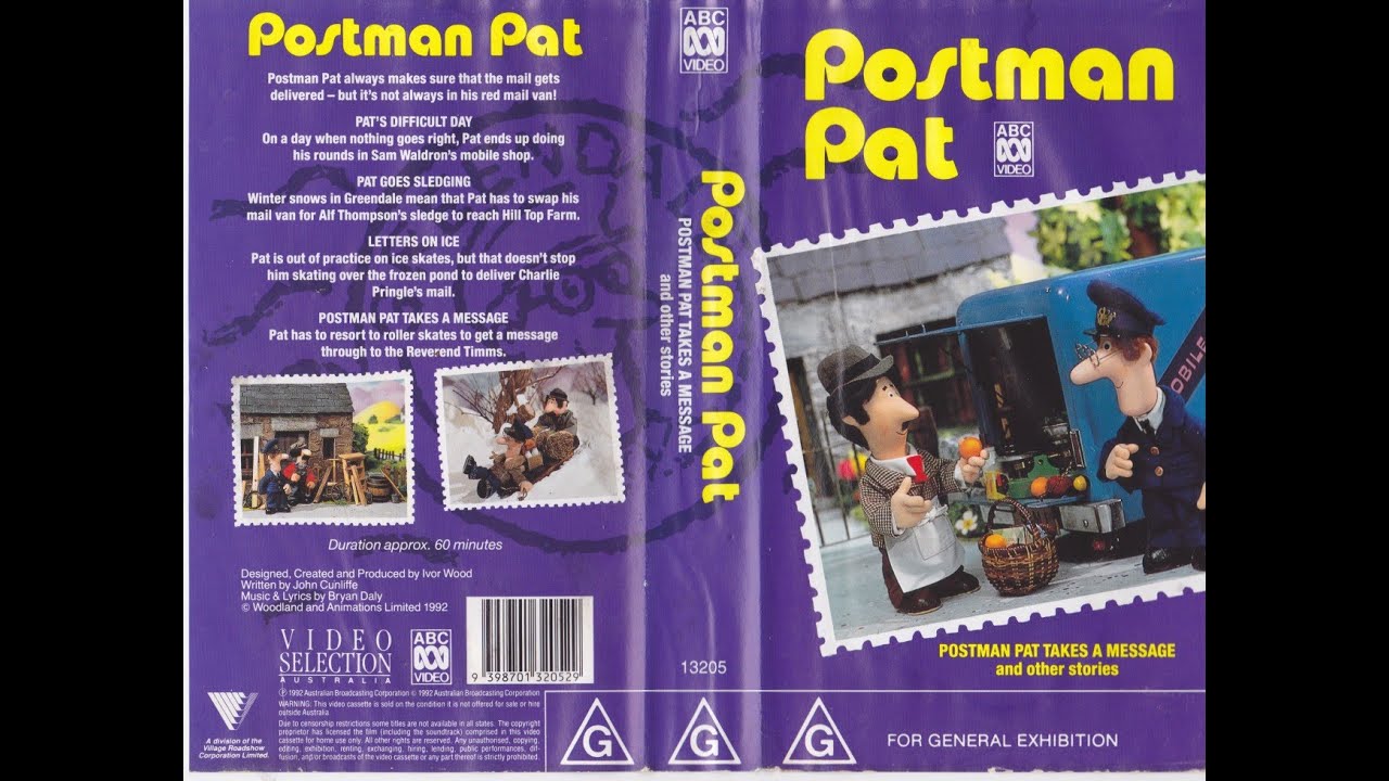 Postman Pat Takes A Message 1992 Australian VHS 1996 Reprint