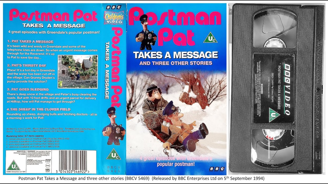 Postman Pat Takes a Message and three other stories (UK VHS 1994 Recreation)