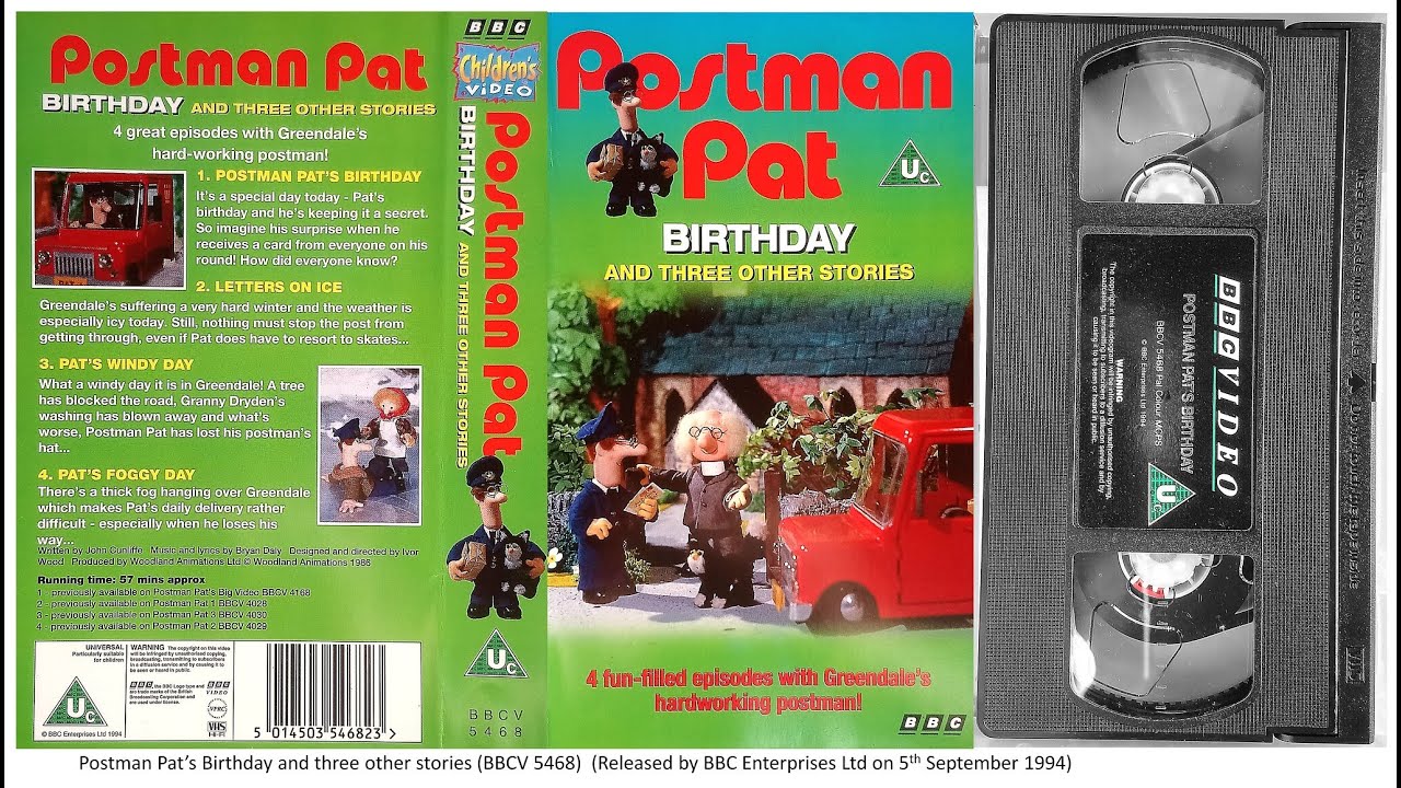 Postman Pat's Birthday and three other stories (UK VHS 1994 Recreation)