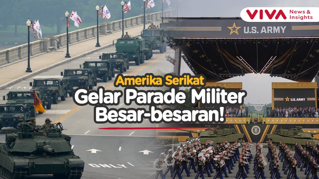 Potret Parade Militer Perayaan 250 Tahun Angkatan Darat AS
