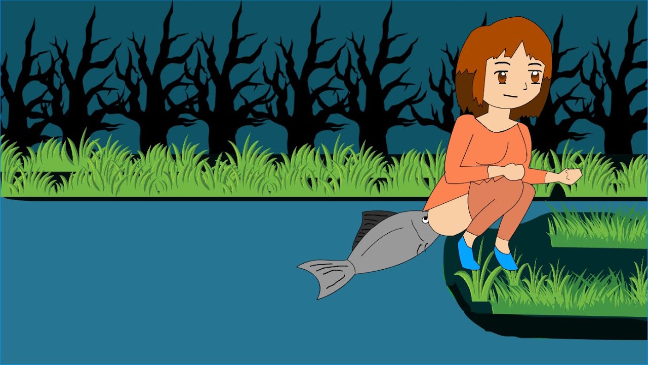 potty girl vs fish   kartun lucu   funny cartoon