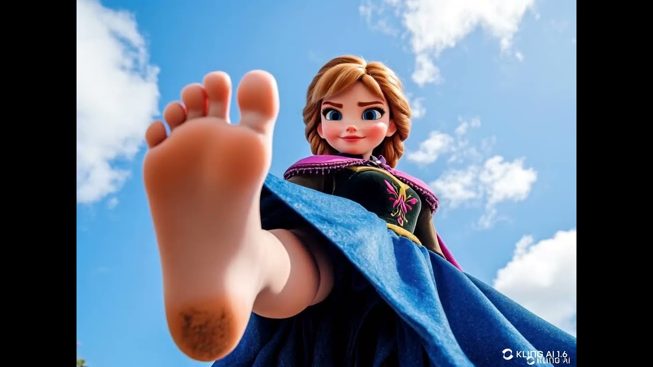 POV Giantess Anna from Frozen stomps on you