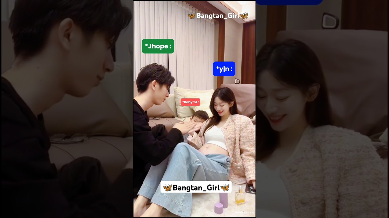 *Pov:- When your husband and son take care of you during your pregnancy🧑‍🍼😚♥️#btsff #jhope #imagine