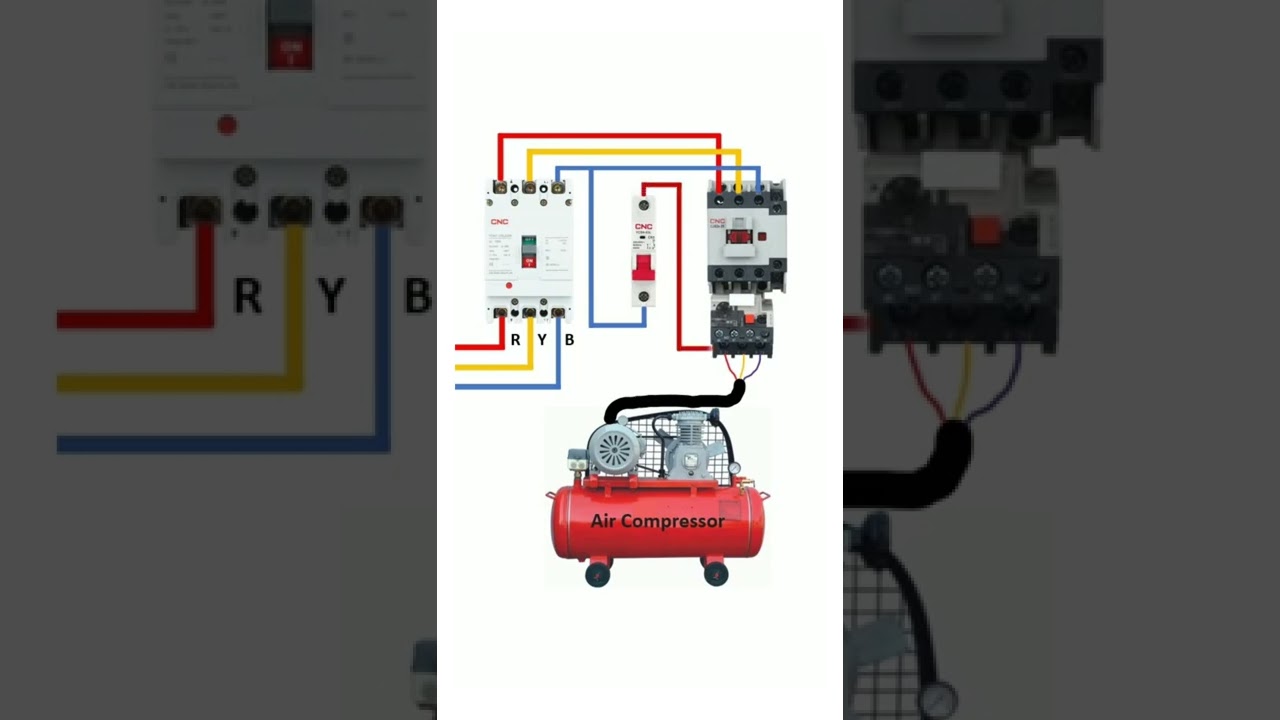 Power and control diagram for air compressor