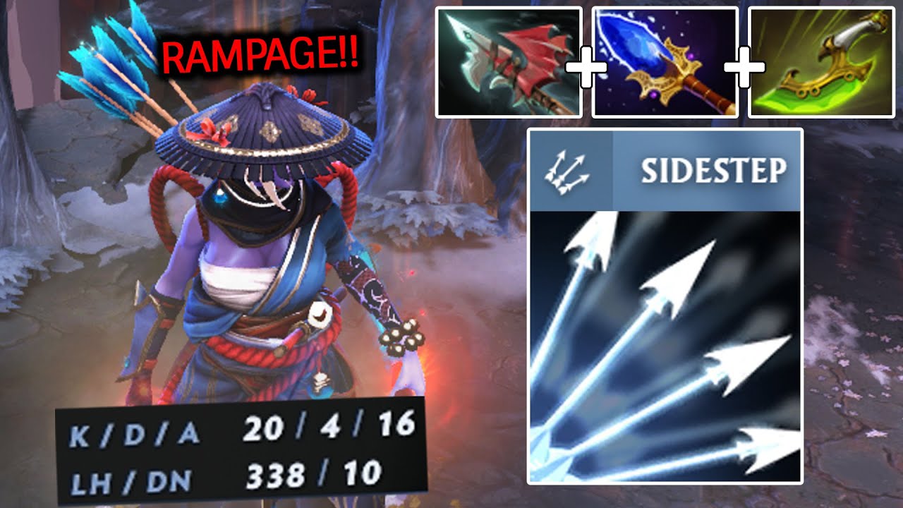 POWER OF MULTISHOT DAMAGE DROW RANGER RAMPAGE MODE Dota 2
