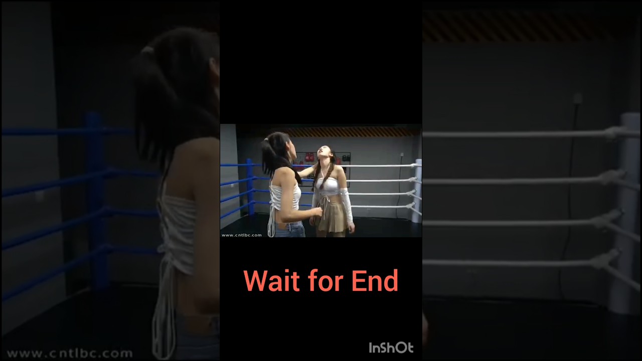 Power punch 👊👊 fight jing vs Ting {girls boxing fight} #boxing #fighting #punch #video #attack