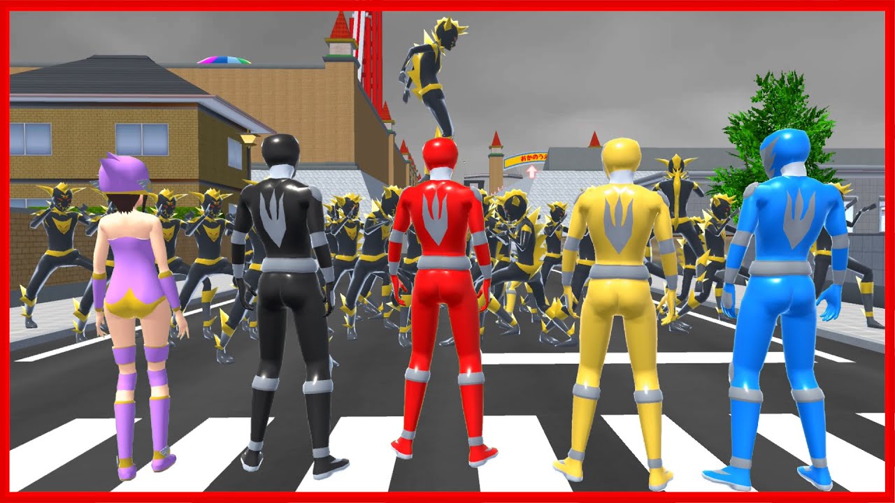 Power Ranger VS Black Sheckers || SAKURA School Simulator