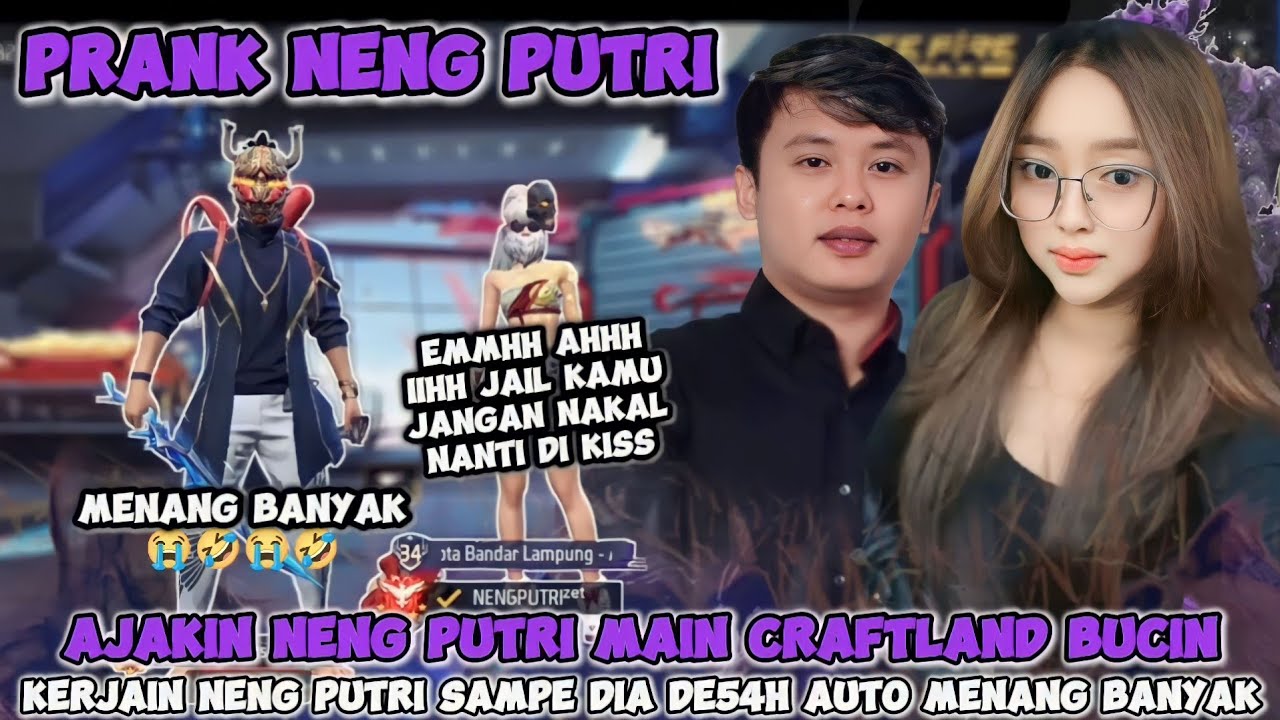 PRANK NENG PUTRI AJAKIN MAIN CRAFTLAND BUCIN AUTO GUA KERJAIN SAMPE DIA NGE DE54H AUTO NGAKAK 🤣🤣