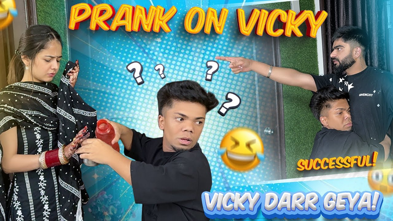 😱PRANK ON VICKY😂|VICKY DARPOK🥸|FIGHT SAJAN NAAL😝||TANIYASAJANVLOG|| PRANK VLOG🫣