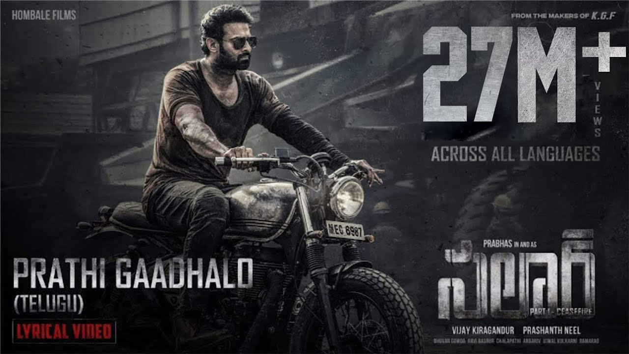Prathi Gaadhalo (Telugu) -Salaar |Prabhas |Prithviraj | Prashanth Neel | Ravi Basrur | Hombale Films