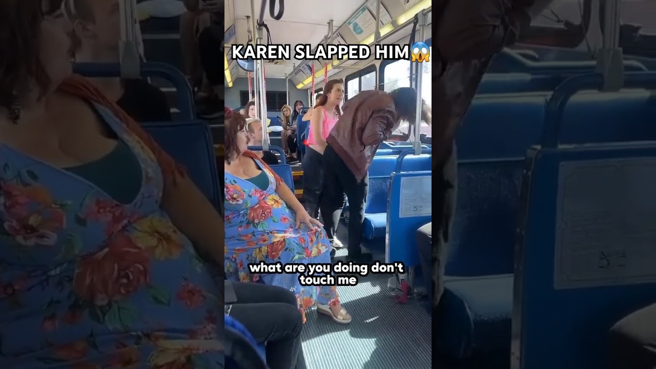 PREGNANT KAREN GOT INSTANT KARMA ON BUS!😱| #shorts #karen