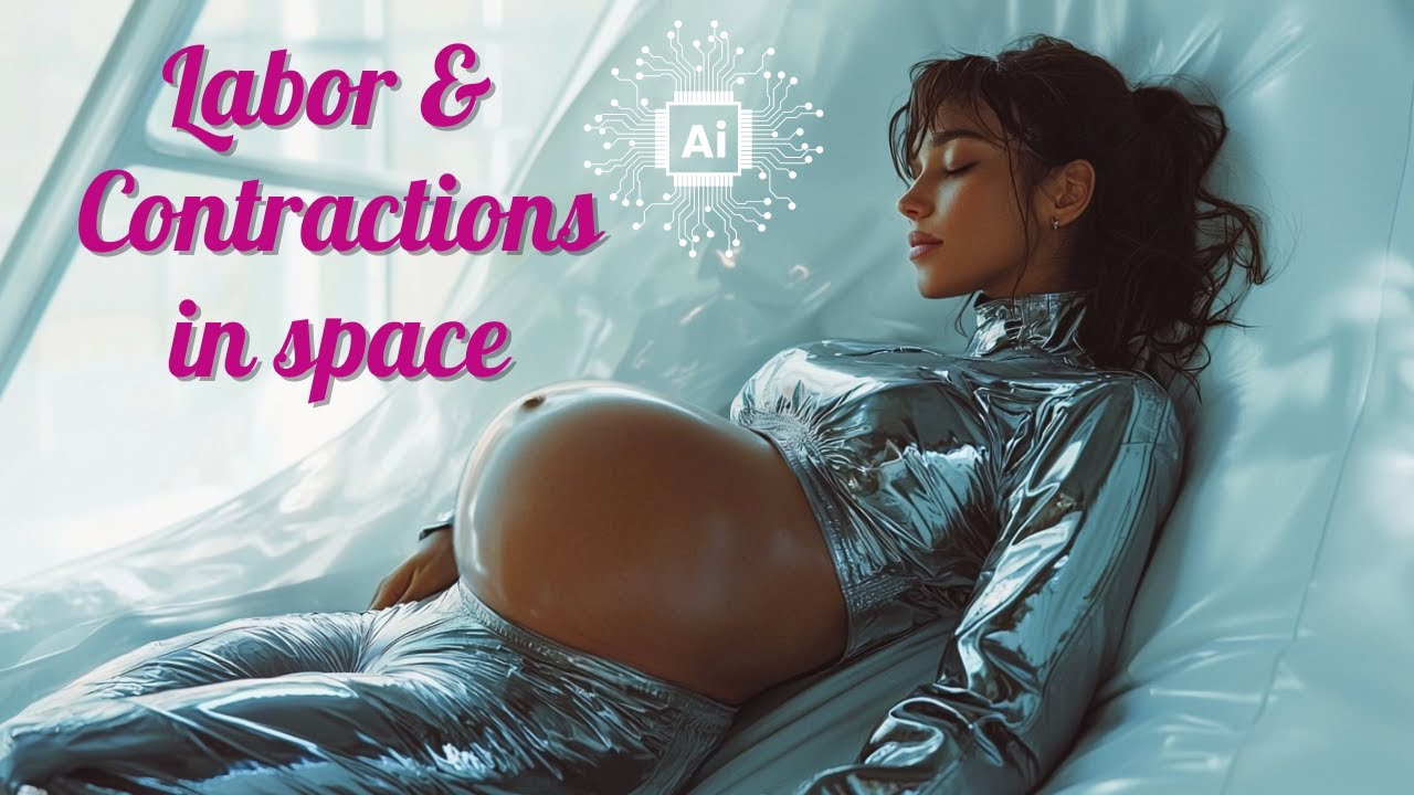 Pregnant Labor in Space | Pregnant Contractions | Pregnant Belly Movement #pregnancy #pregnantbelly