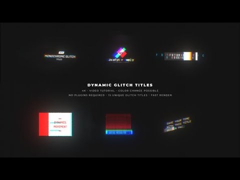Premiere Pro Template: Dynamic Glitch Titles Mogrt + Free Font