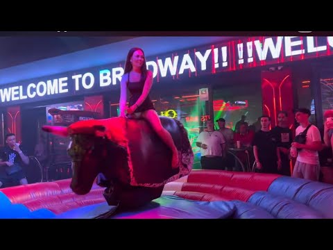 Premium mechanical bull riding event, Benidorm, August 5th, 2024.