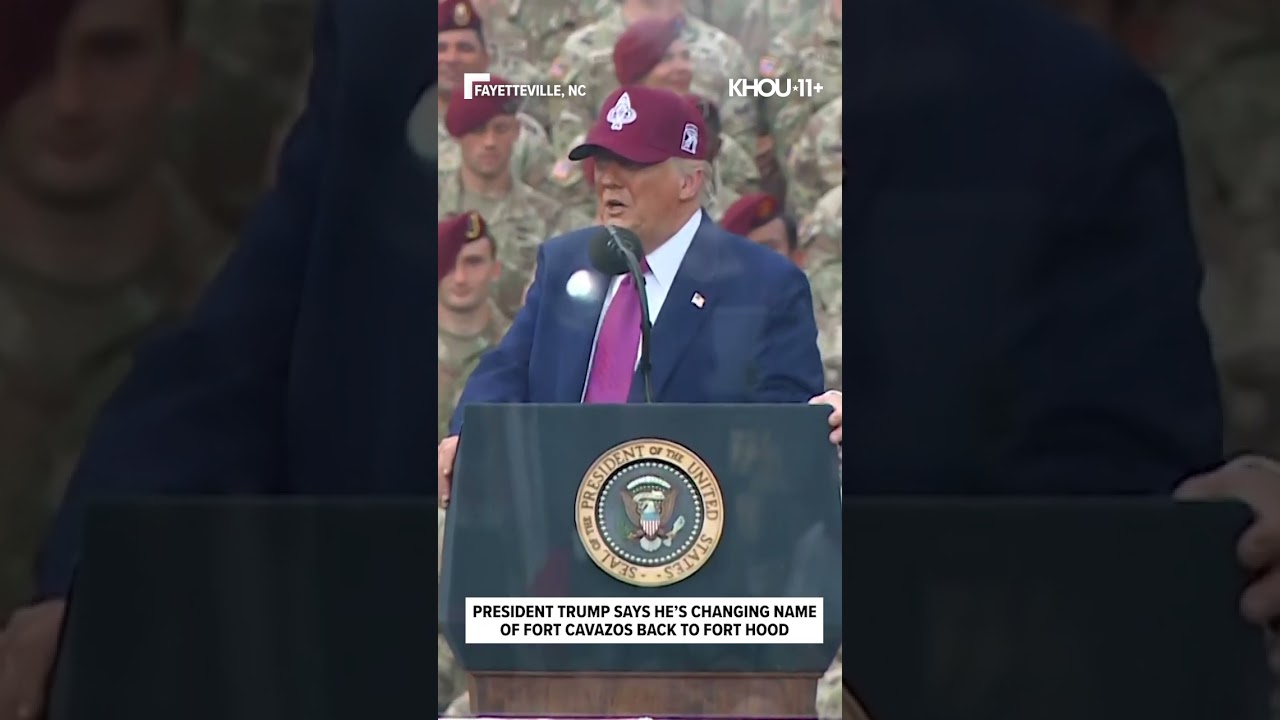 President Trump says he's changing name Fort Cavazos near Killeen back to Fort Hood