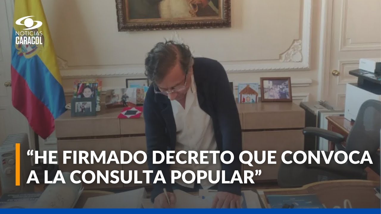 Presidente Gustavo Petro firmó decreto que convoca a los colombianos a la consulta popular