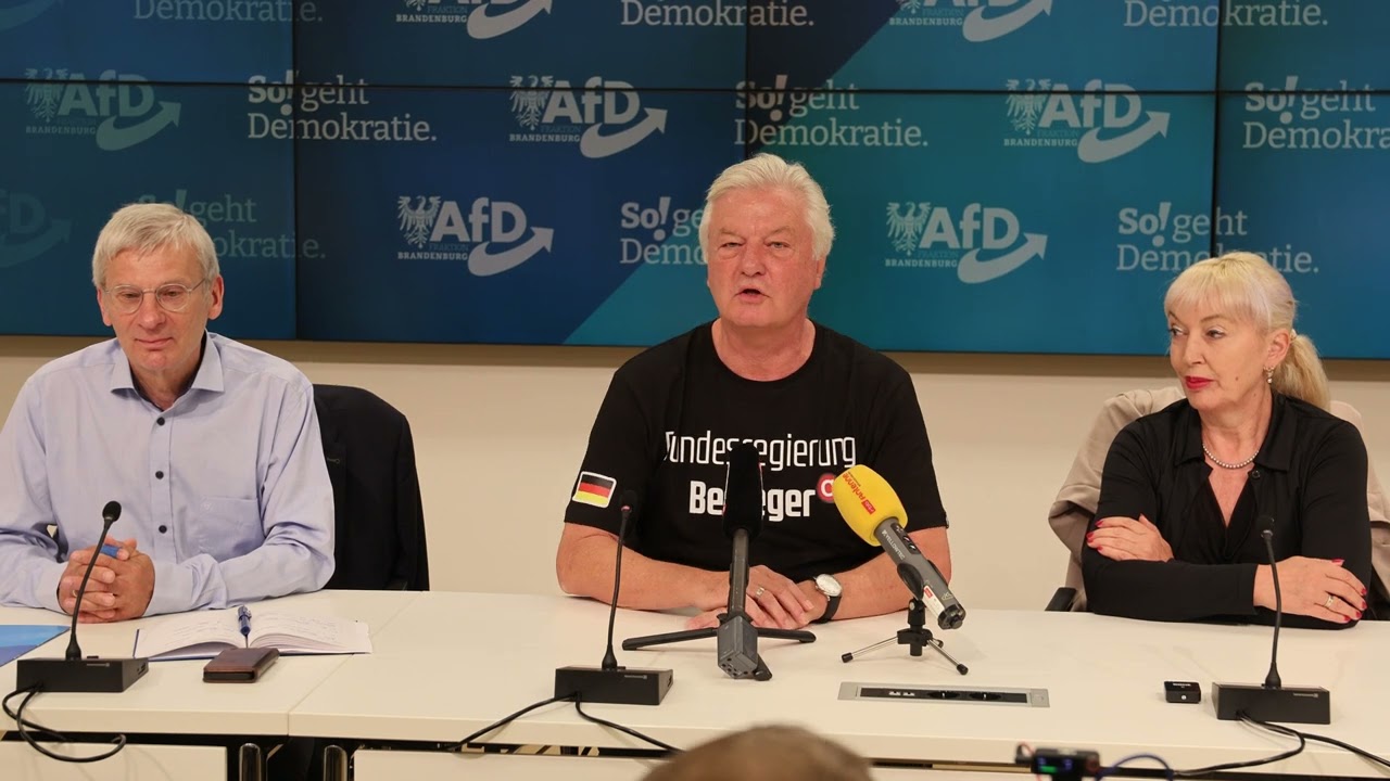 Pressekonferenz der AfD Brandenburg mit Compact Chefredakteur Elsässer