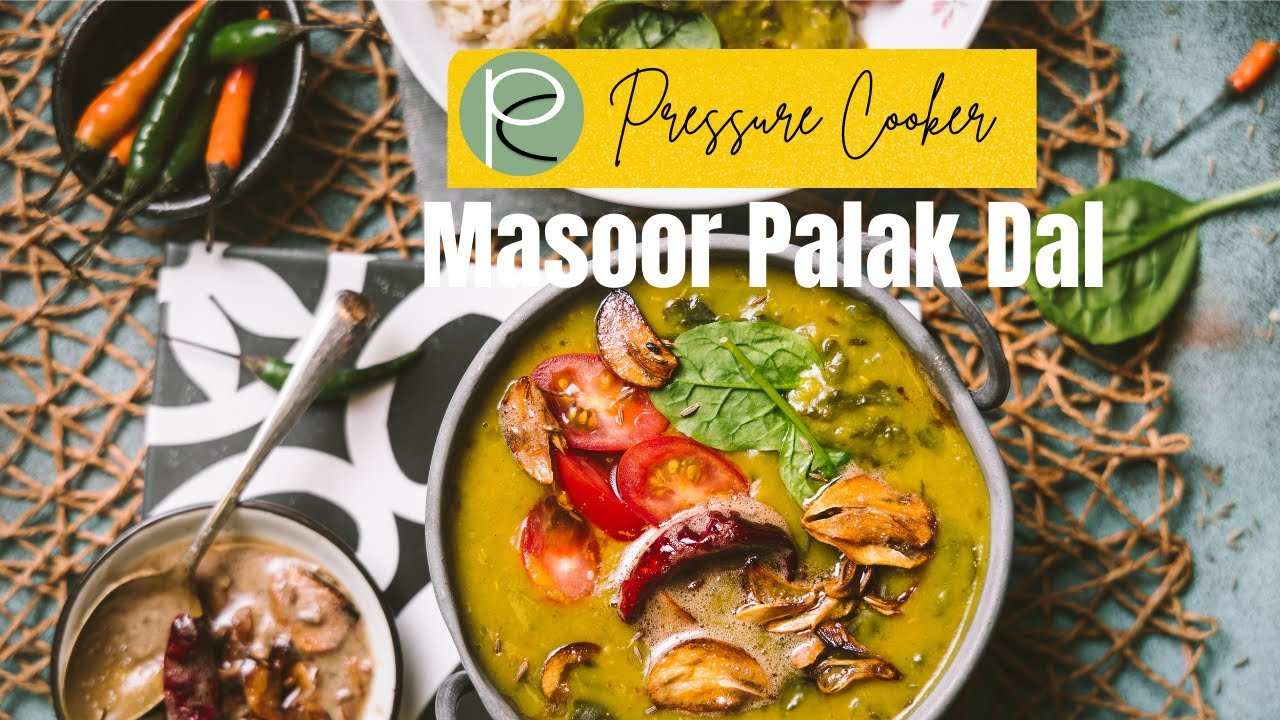 Pressure Cooker Masor Palak Dal - QUICK AND EASY Indian Dal Recipe | Spinach Lentil Stew #shorts