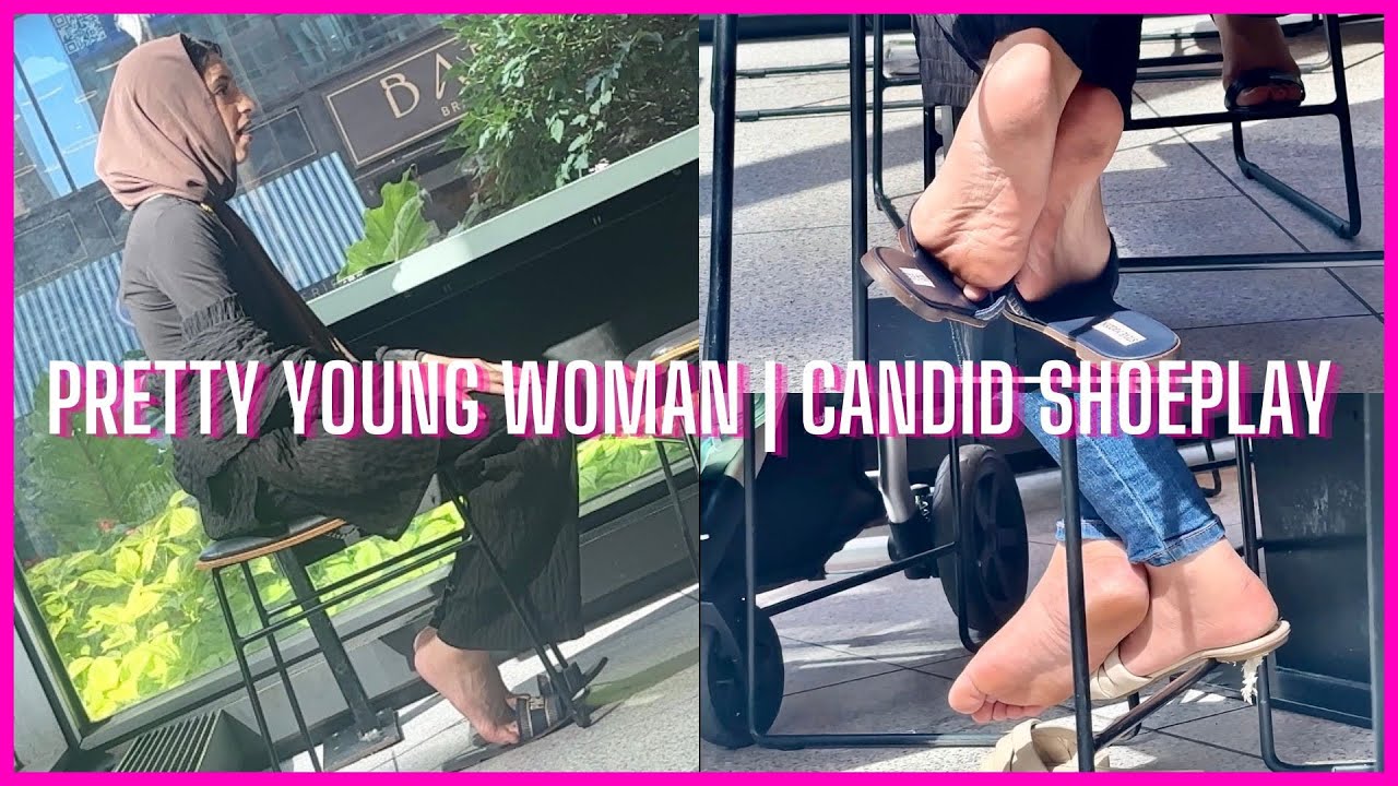 [Preview] Pretty Young Woman Can’t Keep Her Slides On | Candid Shoeplay