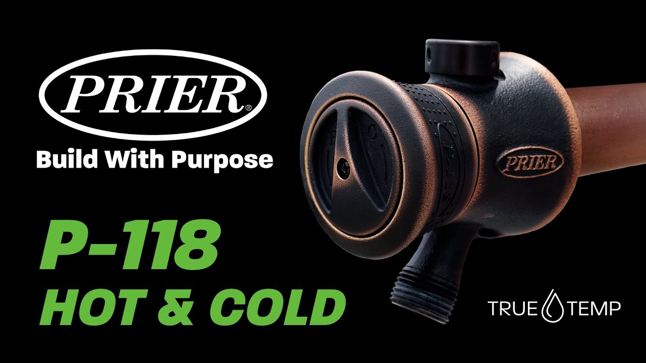 PRIER P-118 True Temp Hot & Cold Wall Hydrant