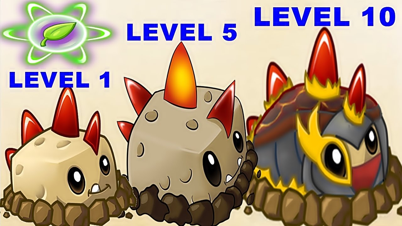 Primal Potato Mine Pvz2 Level 1-5-Max Level in Plants vs. Zombies 2: Gameplay 2017