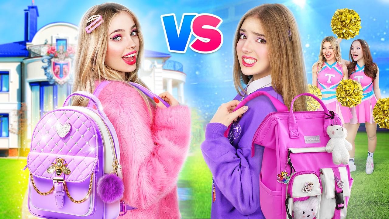 Primeiro Dia de Aula Secundário vs Faculdade! Irmã Mais Velha vs Irmã Mais Nova
