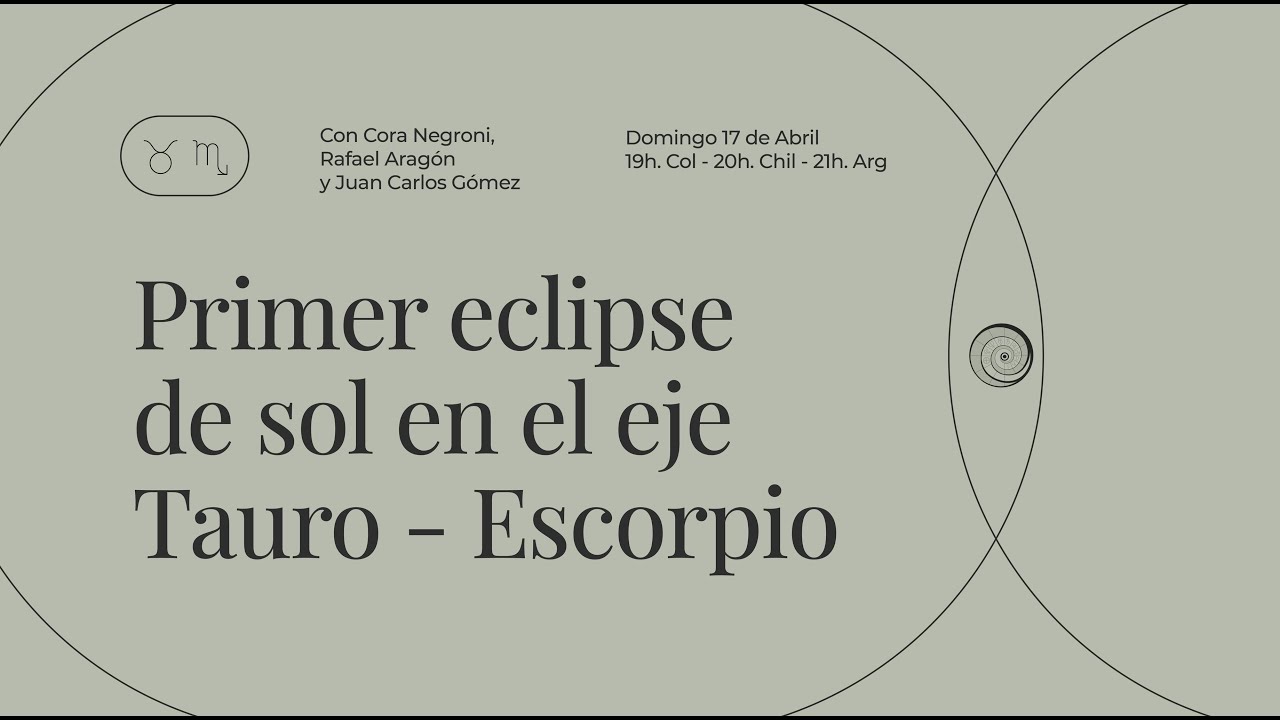 Primer Eclipse de Sol en Eje Tauro Escorpio del 30 de Abril de 2022 con Cora y Rafael