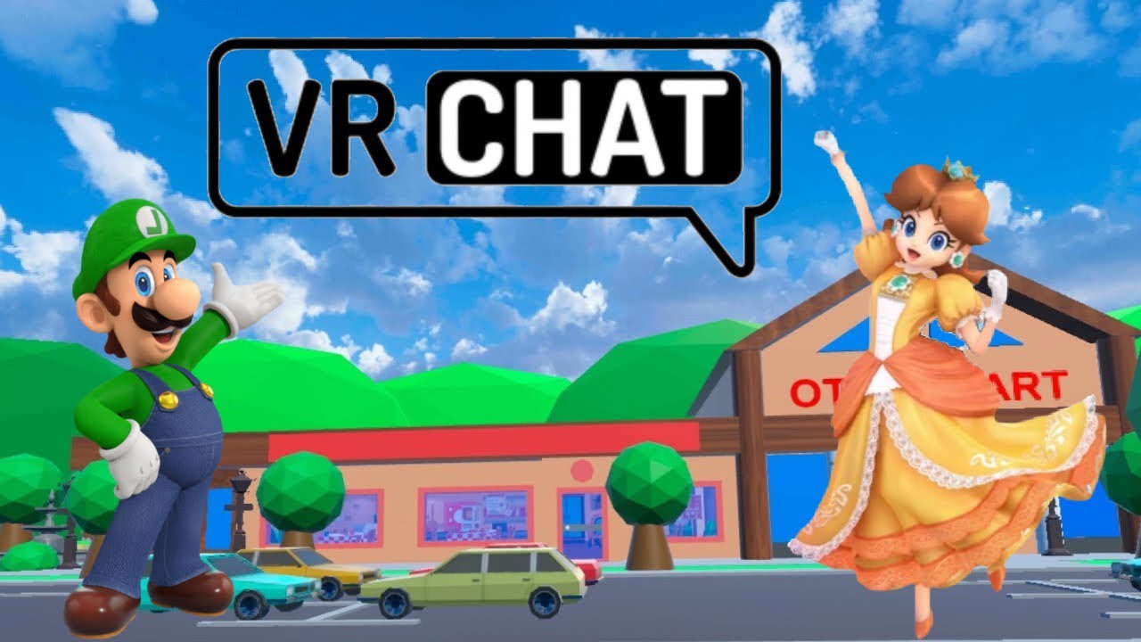 Princess Daisy and Luigi on a date (VRChat)