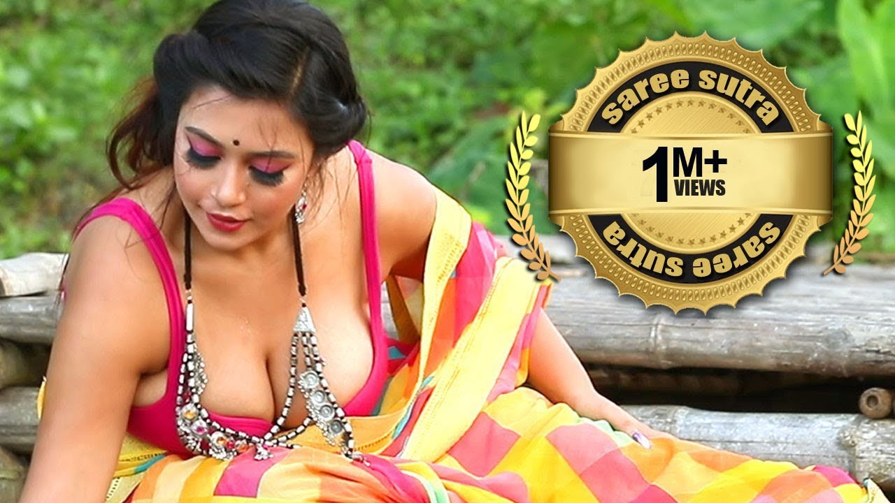 Printed Chiffon Saree Photoshoot | Fashion Model Rimpi | Saree Sutra