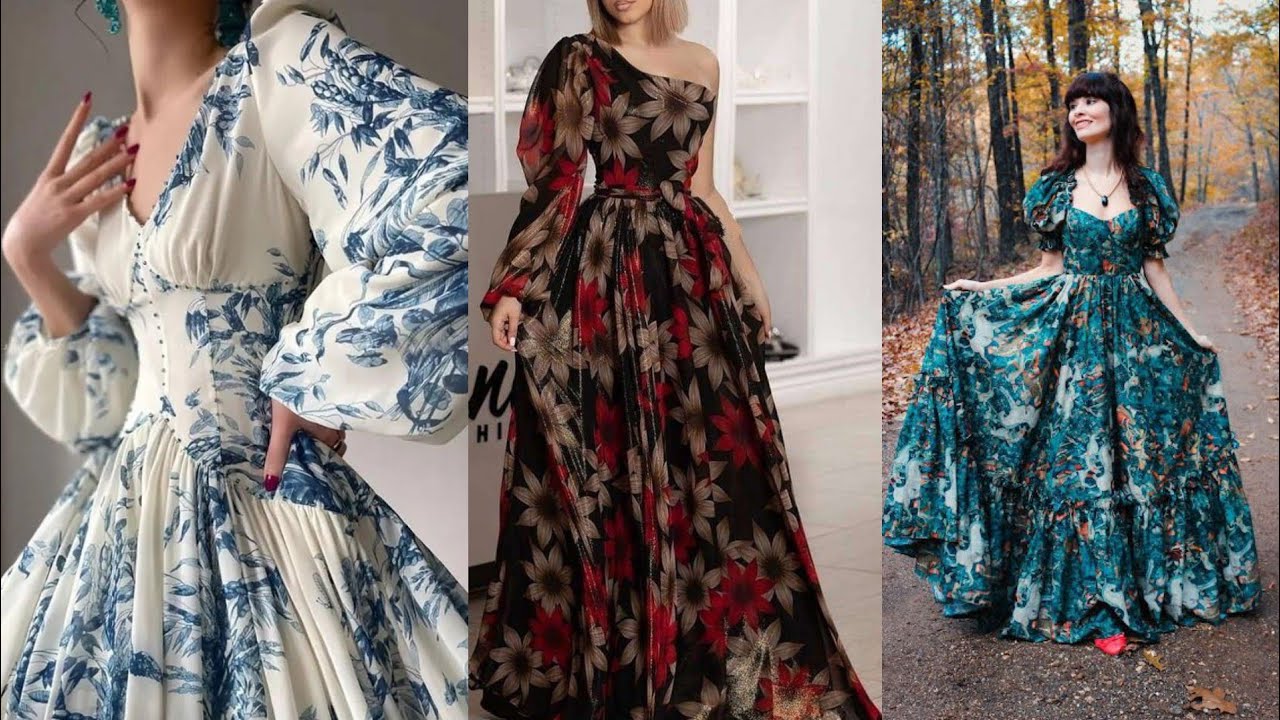 Printed Georgette fabric dress design 2025|| Georgette frock suit design for eid