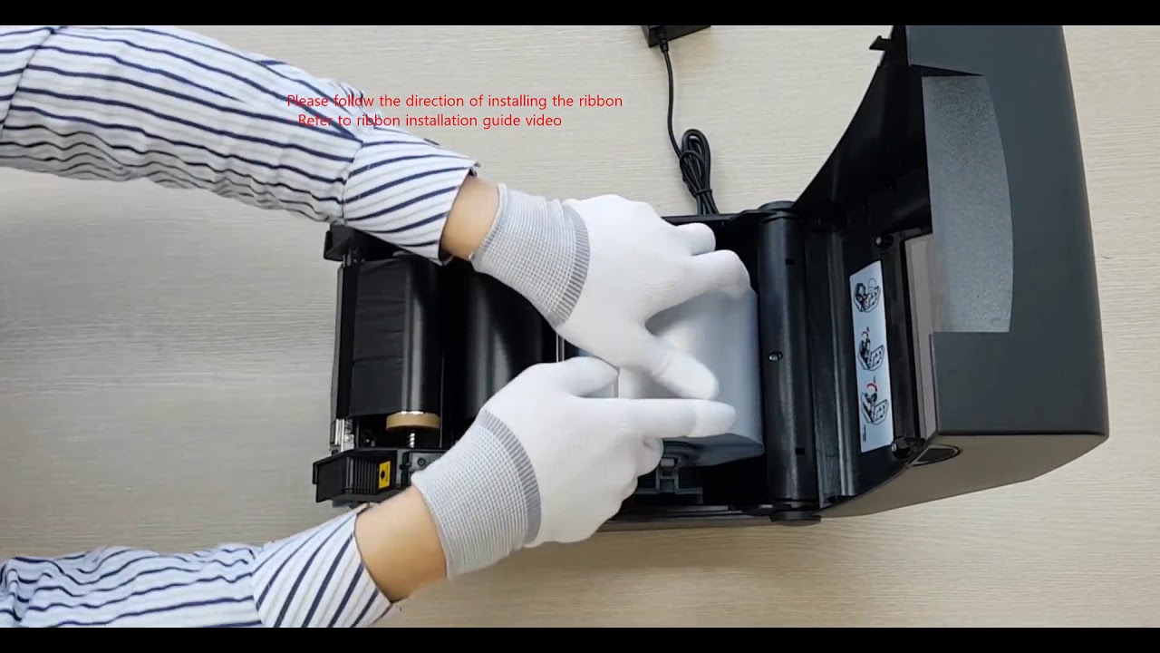 Printer setup and installation_SLP TX400 ribbon installation
