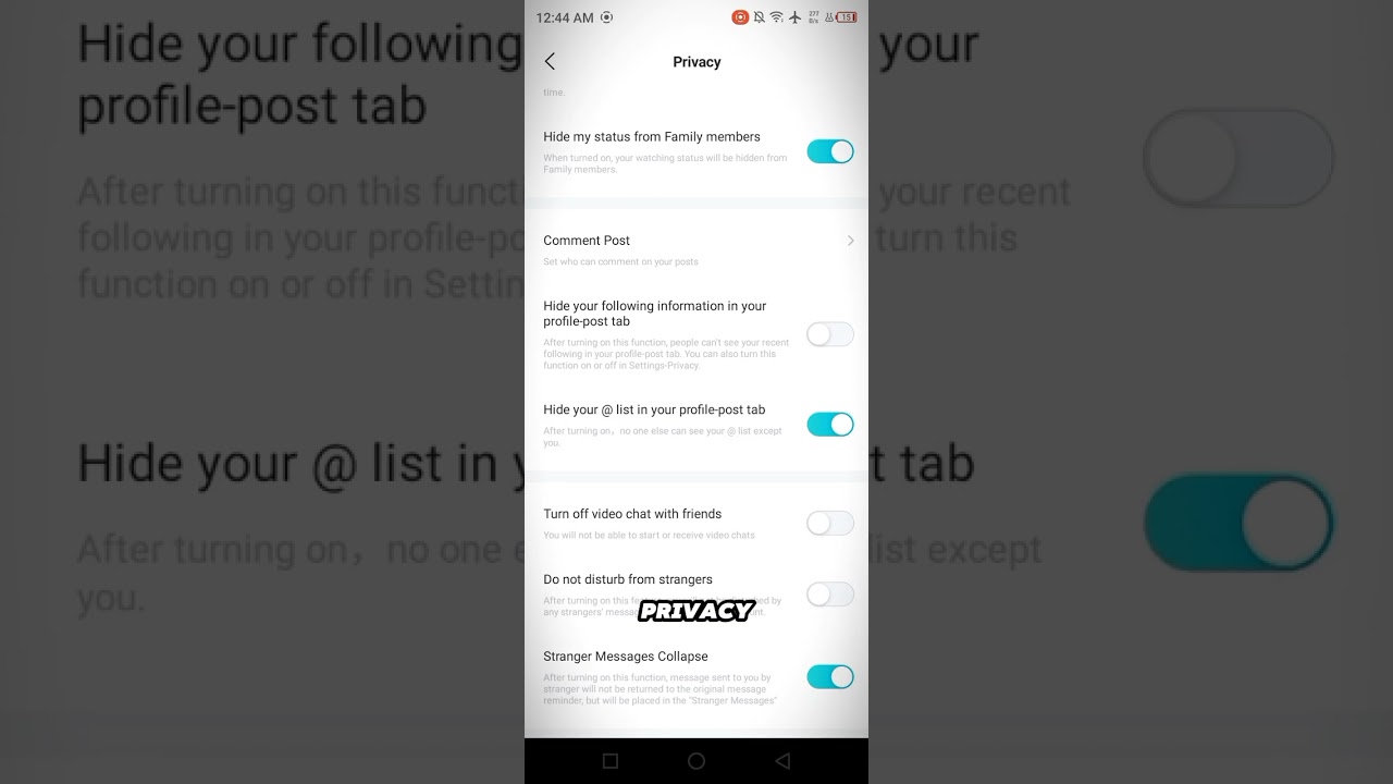 Privacy Setup in Bigo Live | How to setup Privacy