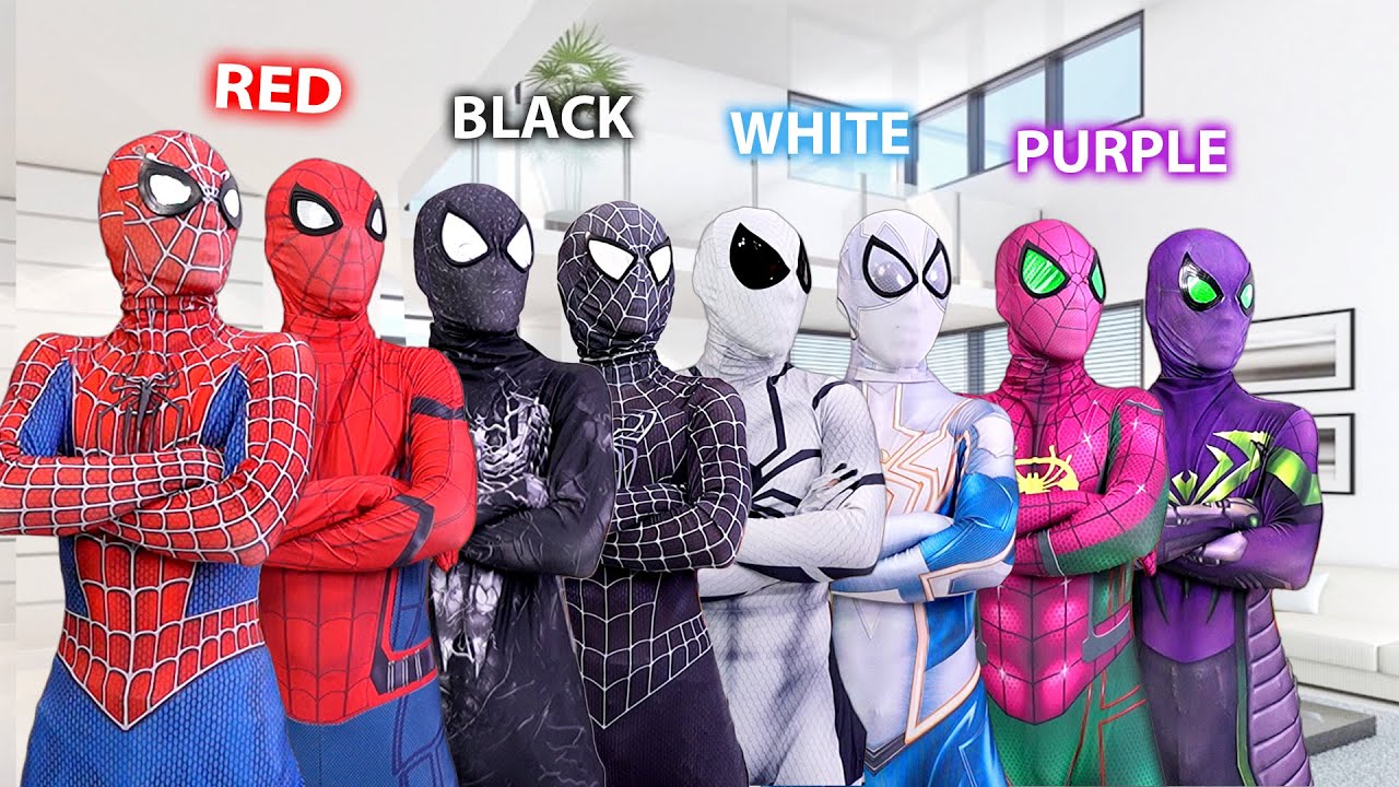 PRO 6 Spider-Man Bros vs ALL Color Day Compilation ( 1 Hour by FLife TV )