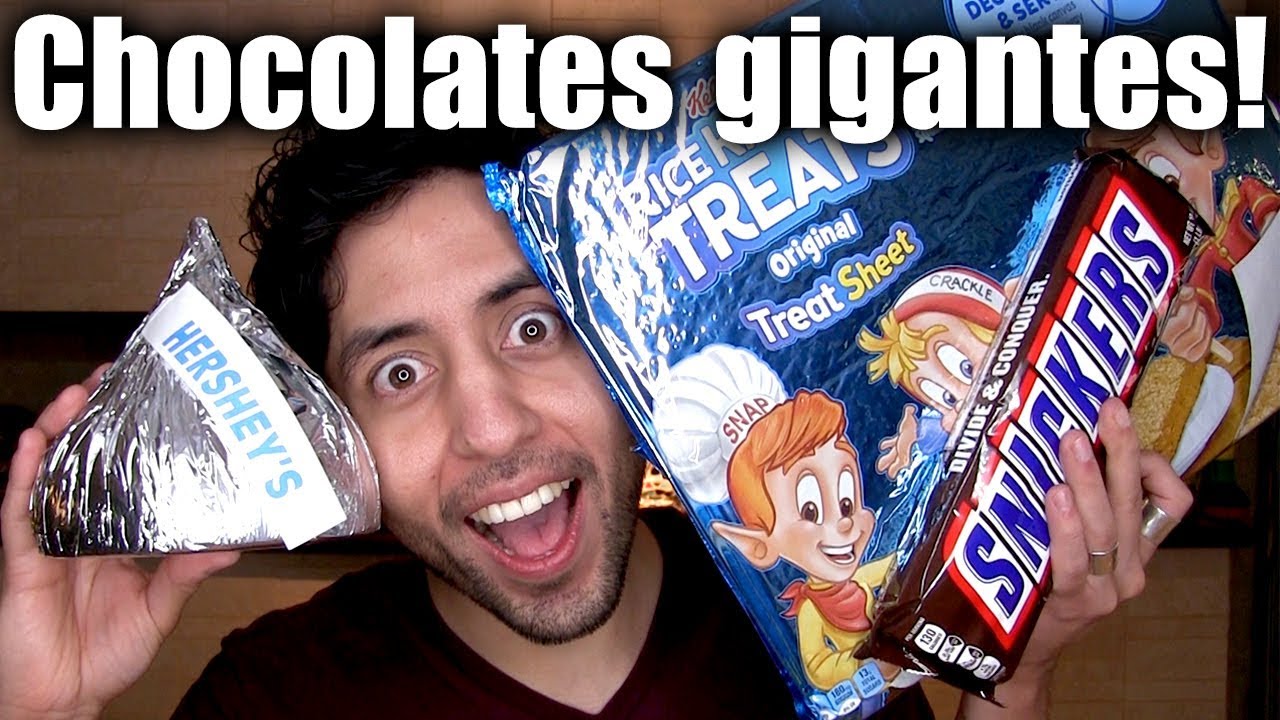 PROBANDO 5 CHOCOLATES GIGANTES!!!! - ChideeTv